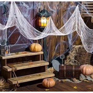 White Creepy Fabric Halloween Party Decoration 79" x 197"